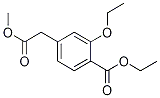 Benzeneacetic acid, 3-ethoxy-4-(ethoxycarbonyl)-, Methyl ester Structure
