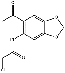 N-(6-acetyl-1,3-benzodioxol-5-yl)-2-chloroacetamide Struktur