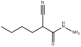 Hexanoic  acid,  2-cyano-,  hydrazide 结构式