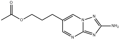 3-(2-氨[1,2,4]三唑并[1,5-A]嘧啶-6-基)-丙基 乙酸酯, 85599-38-8, 结构式