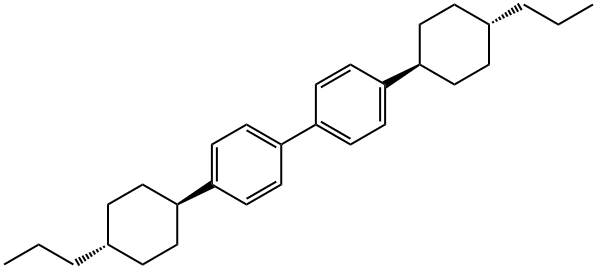 1,1′-Biphenyl, 4,4′-bis(trans-4-propylcyclohexyl)- Struktur