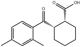 (1R,2S)-2-(2,4-二甲基苯甲酰基)环己烷-1-羧酸 结构式