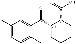 (1R,2S)-2-(2,5-二甲基苯甲酰基)环己烷-1-羧酸 结构式