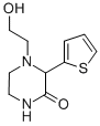 4-(2-Hydroxyethyl)-3-(2-thienyl)piperazinone 结构式