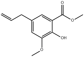2-ヒドロキシ-3-メトキシ-5-(2-プロペニル)安息香酸メチル 化学構造式