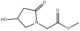 4-ヒドロキシ-2-オキソ-1-ピロリジン酢酸メチル 化学構造式