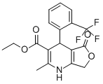 Furo(3,4-b)pyridine-3-carboxylic acid, 1,4,5,7-tetrahydro-2-methyl-5-o xo-4-(2-(trifluoromethyl)phenyl)-, ethyl ester Structure