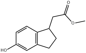 METHYL (5-HYDROXY-2,3-DIHYDRO-1H-INDEN-1-YL)ACETATE Structure