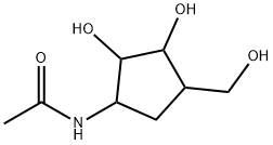 Acetamide,  N-[2,3-dihydroxy-4-(hydroxymethyl)cyclopentyl]- Struktur