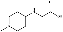 N-(1-メチルピペリジン-4-イル)グリシン 化学構造式