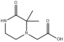 (2,2-ジメチル-3-オキソピペラジン-1-イル)酢酸 化学構造式