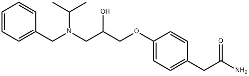 4-[2-hydroxy-3-[benzyl(isopropyl)amino]propoxy]phenylacetamide 结构式