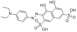2-(4-Diethylaminophenyl)azo-8-hydroxy-1-naphthol-3,6-disulfonicacid Structure