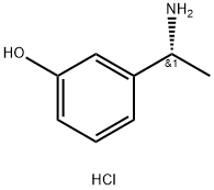 (R)-3-(1-AMINOETHYL)PHENOL HYDROCHLORIDE 化学構造式
