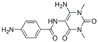 Benzamide,  4-amino-N-(6-amino-1,2,3,4-tetrahydro-1,3-dimethyl-2,4-dioxo-5-pyrimidinyl)- Struktur