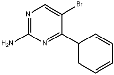 2-アミノ-5-ブロモ-4-フェニルピリミジン 化学構造式