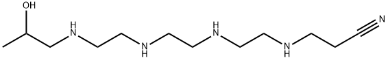 15-hydroxy-4,7,10,13-tetraazahexadecanenitrile  Struktur
