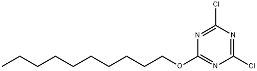 2,4-dichloro-6-(decyloxy)-1,3,5-triazine Struktur