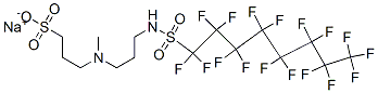 sodium 3-[[3-[[(heptadecafluorooctyl)sulphonyl]amino]propyl]methylamino]propanesulphonate 结构式