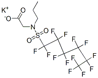 N-プロピル-N-[(トリデカフルオロヘキシル)スルホニル]グリシンカリウム 化学構造式
