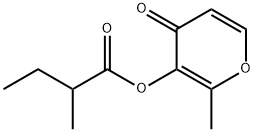 2-methyl-4-oxo-4H-pyran-3-yl 2-methylbutyrate Struktur
