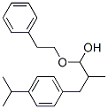 3-(p-isopropylphenyl)-2-methyl-1-(phenethyloxy)propanol 结构式