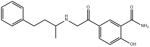 2-hydroxy-5-[[(1-methyl-3-phenylpropyl)amino]acetyl]benzamide 结构式
