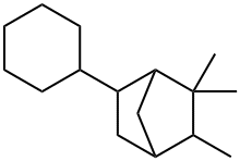 6-cyclohexyl-2,2,3-trimethylbicyclo[2.2.1]heptane  Struktur