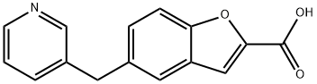 5-(3-ピリジルメチル)ベンゾフラン-2-カルボン酸 化学構造式