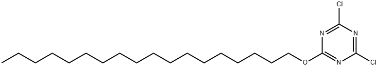 2,4-dichloro-6-(octadecyloxy)-1,3,5-triazine Struktur
