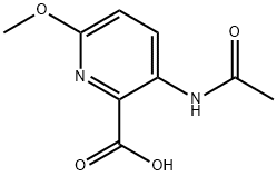 3-acetylaMino-6-Methoxy-pyridine-2-carboxylic acid Struktur