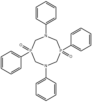 1,5,3,7-Diazadiphosphocine, octahydro-1,3,5,7-tetraphenyl-, 3,7-dioxid e 结构式
