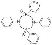 1,3,5,7-Tetraphenyl-3,7-dithio-1,5-diaza-3,7-diphosphacyclooctane 结构式
