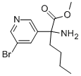 2-氨基-2-(5-溴吡啶-3-基)己酸甲酯,856886-54-9,结构式