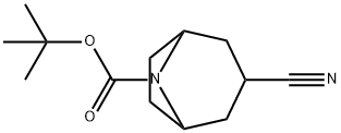3-氰基-8-氮杂双环[3.2.1]辛烷-8-甲酸叔丁酯, 856900-26-0, 结构式