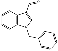 1H-INDOLE-3-CARBOXALDEHYDE, 2-METHYL-1-(3-PYRIDINYLMETHYL)- Struktur