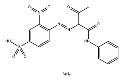 strontium 3-nitro-4-[[1-(phenylcarbamoyl)acetonyl]azo]benzenesulphonate 结构式