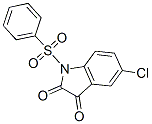 5-chloro-1-(phenylsulphonyl)-1H-indole-2,3-dione 结构式