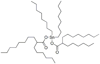 ビス[(2-ヘキシル-1-オキソデシル)オキシ]ジオクチルスタンナン 化学構造式