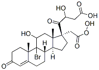 9Α-溴孕甾-4-烯-11Β,17Α,21-三醇-3,20-二酮-17,21-二醋酸酯,85707-49-9,结构式