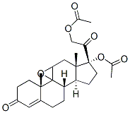 17,21-Diacetyloxy-9,11-epoxypregn-4-ene-3,20-dione Struktur