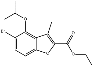 ETHYL 5-BROMO-4-ISOPROPOXY-3-METHYLBENZOFURAN-2-CARBOXYLATE Structure