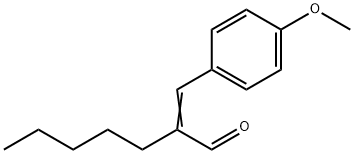 2-[(4-methoxyphenyl)methylene]heptan-1-al 结构式