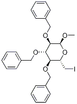 (2S,3S,4S,5R,6S)-3,4,5-tris(benzyloxy)-2-(iodoMethyl)-6-Methoxytetrahydro-2H-pyran Structure