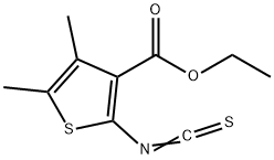 ETHYL 2-ISOTHIOCYANATO-4,5-DIMETHYLTHIOPHENE-3-CARBOXYLATE 化学構造式