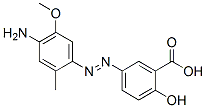 5-[(4-amino-5-methoxy-2-tolyl)azo]salicylic acid Struktur