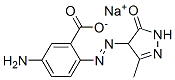 5-アミノ-2-[[(4,5-ジヒドロ-3-メチル-5-オキソ-1H-ピラゾール)-4-イル]アゾ]安息香酸/ナトリウム 化学構造式