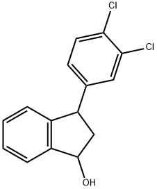 3-(3,4-ジクロロフェニル)-2,3-ジヒドロ-1H-インデン-1-オール 化学構造式
