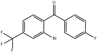 2-bromo-4'-fluoro-4-(trifluoromethyl)benzophenone Struktur