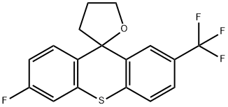 6'-fluoro-4,5-dihydrospiro[furan-2(3H),9'-[9H]thioxanthene] Struktur